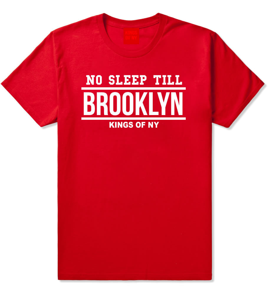 No Sleep Till Brooklyn T-Shirt in Red by Kings Of NY