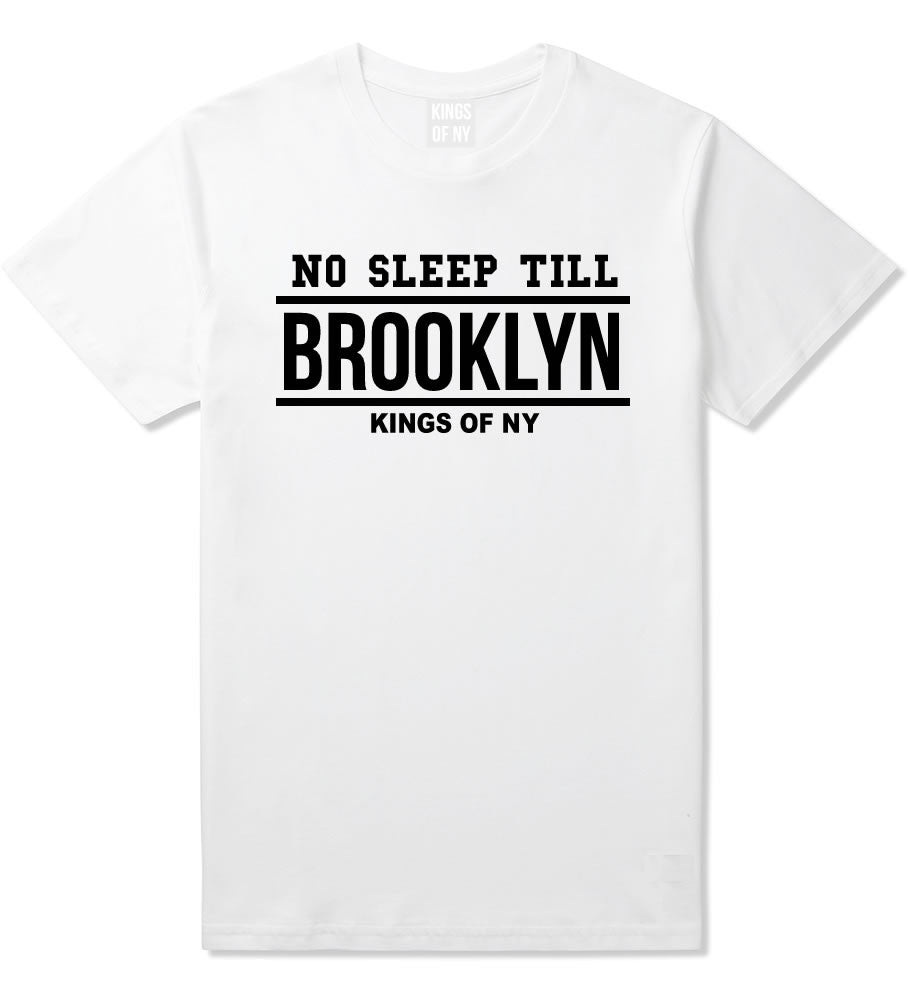 No Sleep Till Brooklyn T-Shirt in White by Kings Of NY