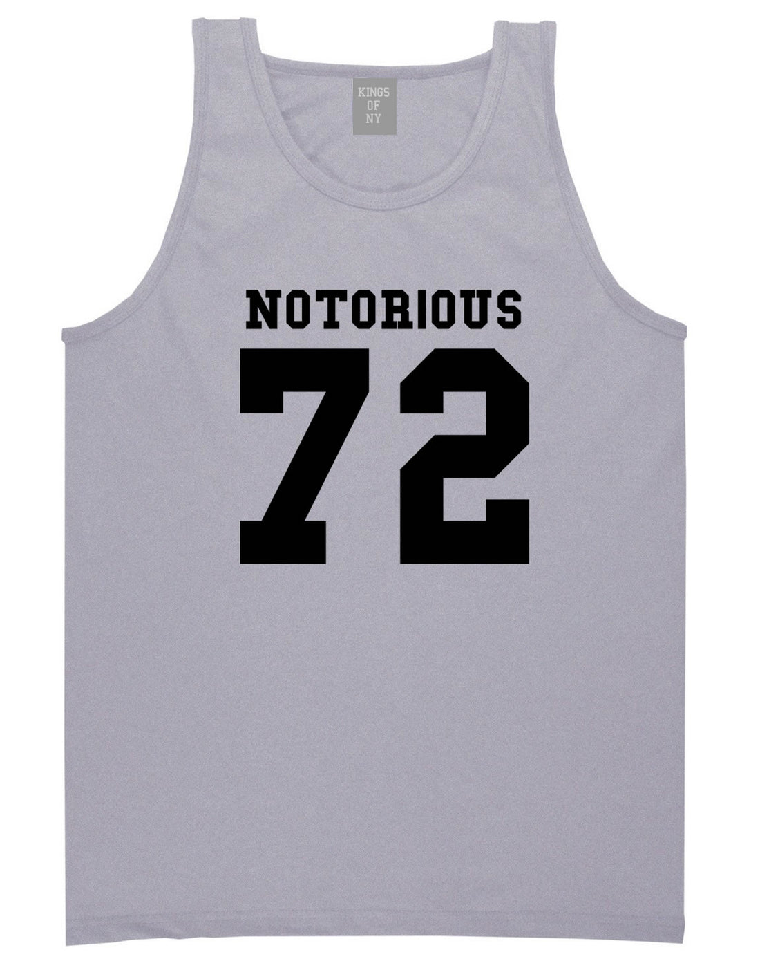 Notorious 72 Team Tank Top in Grey by Kings Of NY
