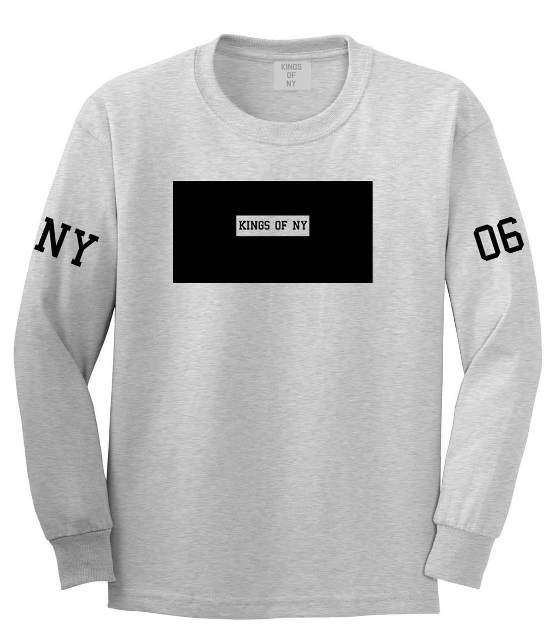 New York Logo 2006 Style Trill Long Sleeve T-Shirt In Grey by Kings Of NY