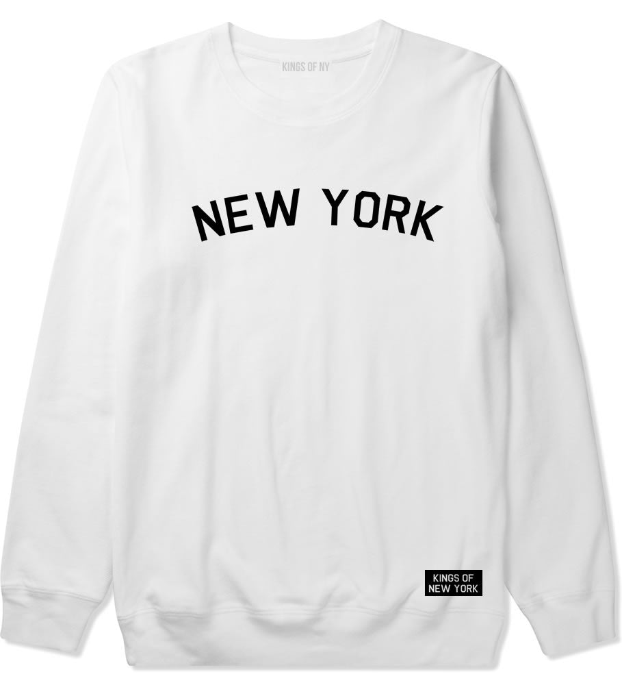 New York Arch Crewneck Sweatshirt in White by Kings Of NY