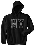 New York Bandana NYC Black by Kings Of NY Gang Flag Pullover Hoodie Hoody In Black by Kings Of NY