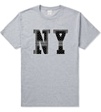 New York Bandana NYC Black by Kings Of NY Gang Flag T-Shirt In Grey by Kings Of NY