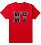 New York Bandana NYC Black by Kings Of NY Gang Flag T-Shirt In Red by Kings Of NY