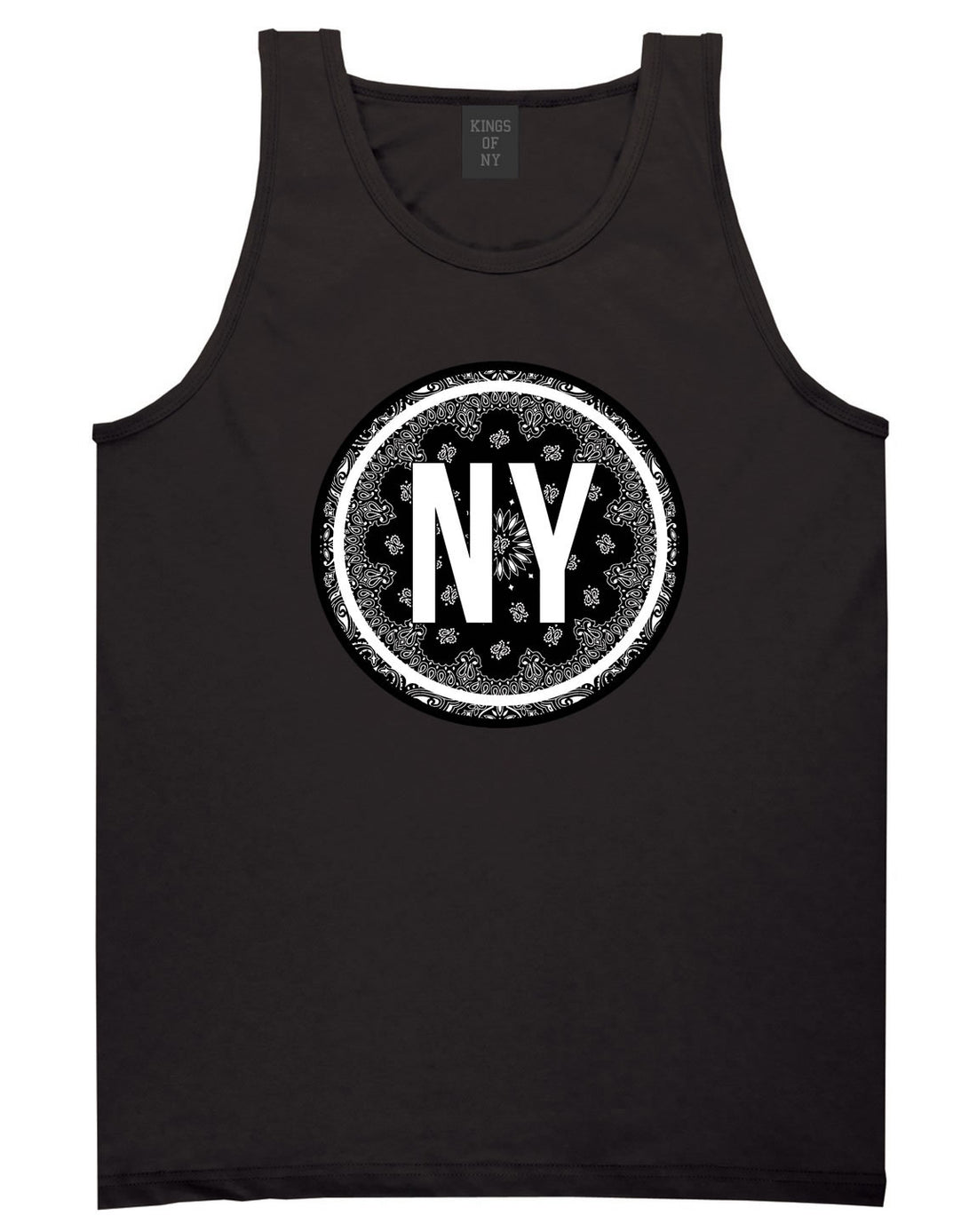 Kings Of NY New York Bandana Print NYC Tank Top in Black