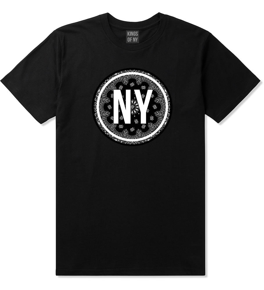 Kings Of NY New York Bandana Print NYC T-Shirt in Black