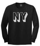 NY Block Letter New York Long Sleeve T-Shirt in Black By Kings Of NY