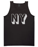 NY Block Letter New York Tank Top in Black By Kings Of NY