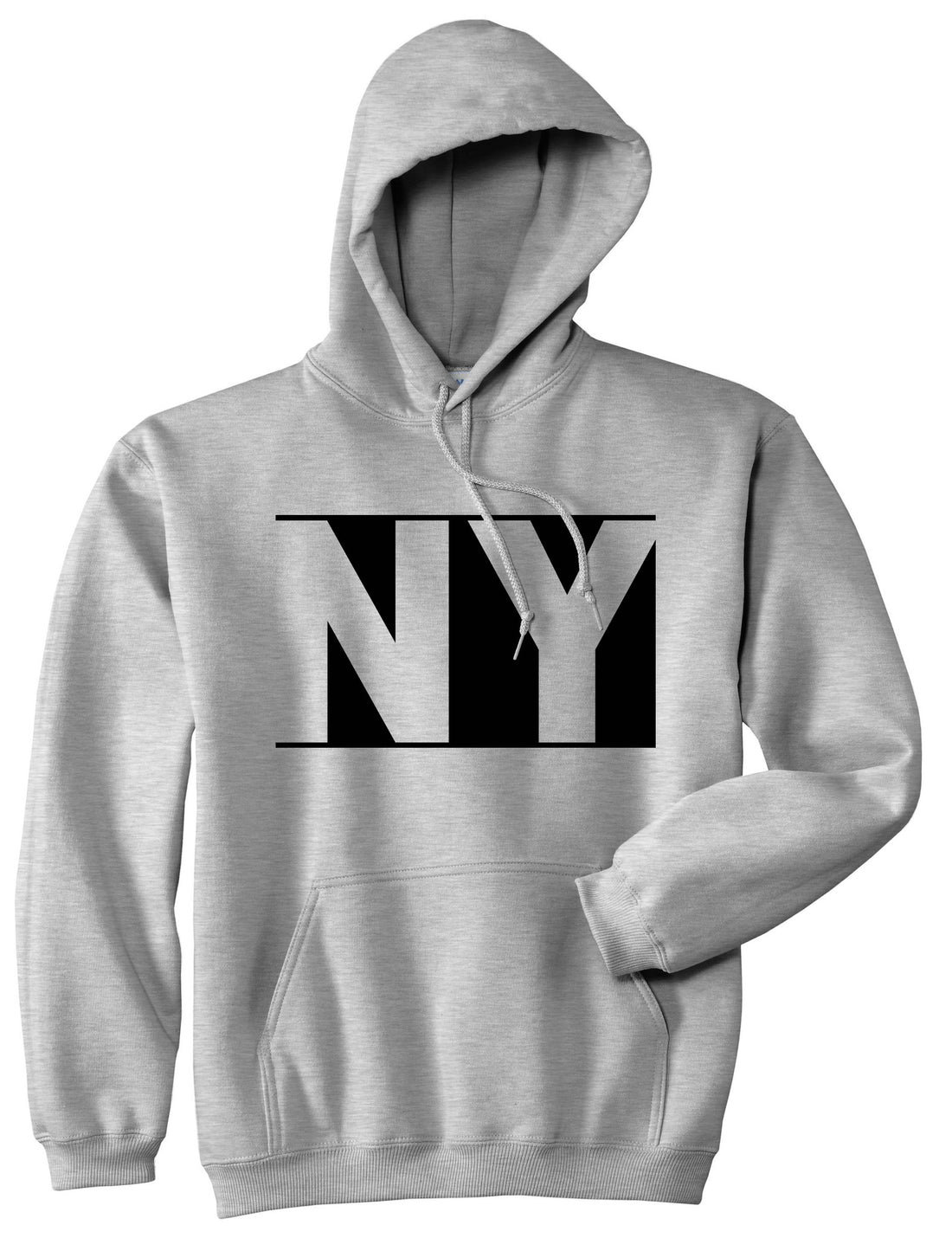 NY Block New York Pullover Hoodie Hoody in Grey