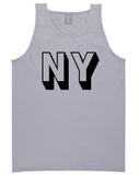 NY Block Letter New York Tank Top in Grey By Kings Of NY