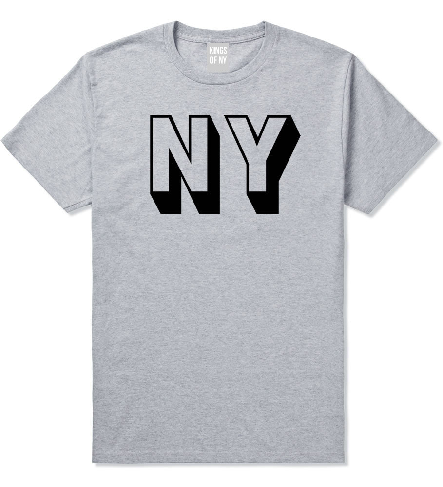 NY Block Letter New York T-Shirt in Grey By Kings Of NY