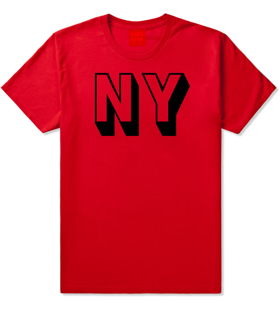NY Block Letter New York T-Shirt in Red By Kings Of NY