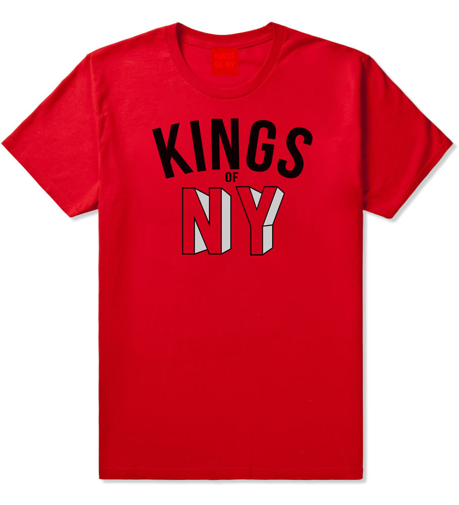 NY Red Block Letter Printed Boys Kids T-Shirt in Red by Kings Of NY