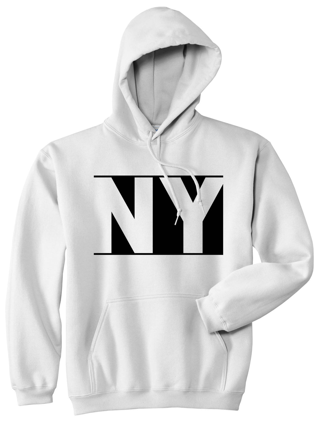 NY Block New York Pullover Hoodie Hoody in White