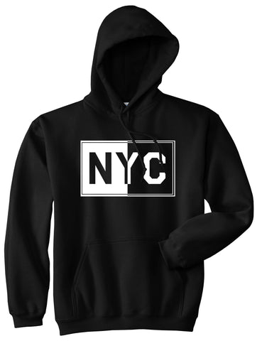 NYC Rectangle New York City Pullover Hoodie in Black By Kings Of NY