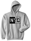 NYC Rectangle New York City Pullover Hoodie in Grey By Kings Of NY
