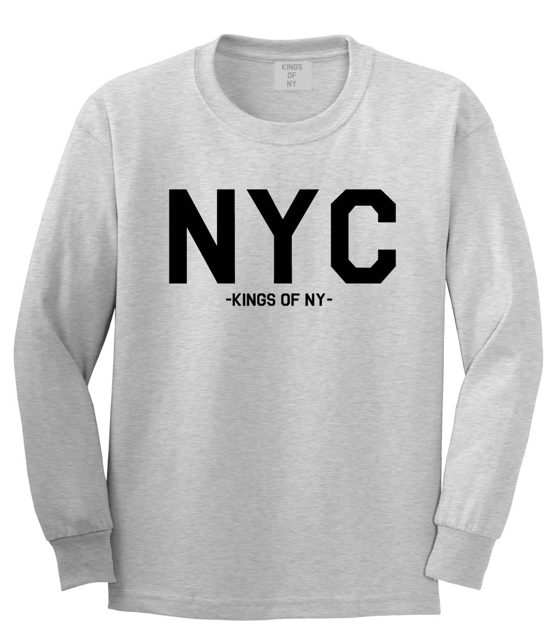 NYC City New York Long Sleeve T-Shirt in Grey
