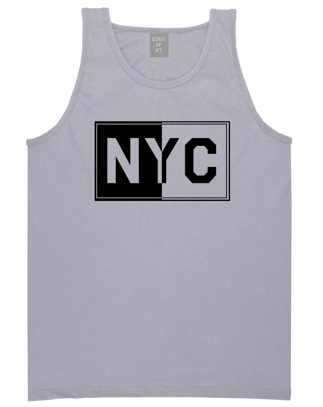 NYC Rectangle New York City Tank Top in Grey By Kings Of NY