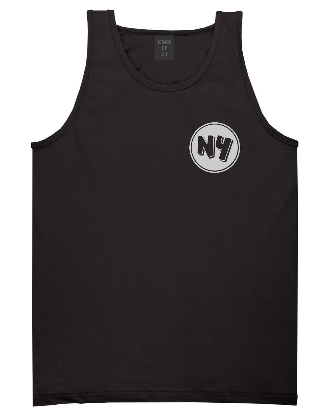 NY Circle Chest Logo Tank Top in Black By Kings Of NY