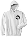 NY Circle Chest Logo Pullover Hoodie in White By Kings Of NY