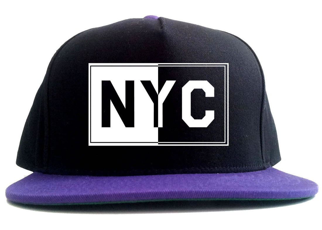 NYC Rectangle New York City 2 Tone Snapback Hat By Kings Of NY