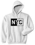 NYC Rectangle New York City Pullover Hoodie in White By Kings Of NY