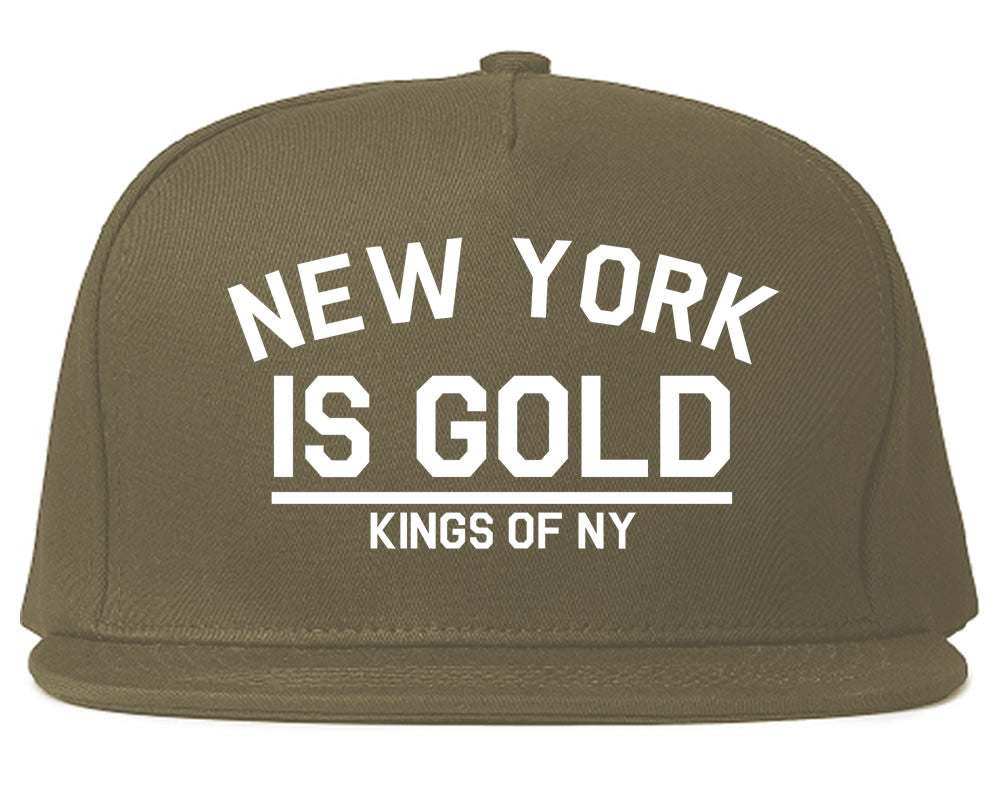 New York Is Gold Snapback Hat Cap by Kings Of NY