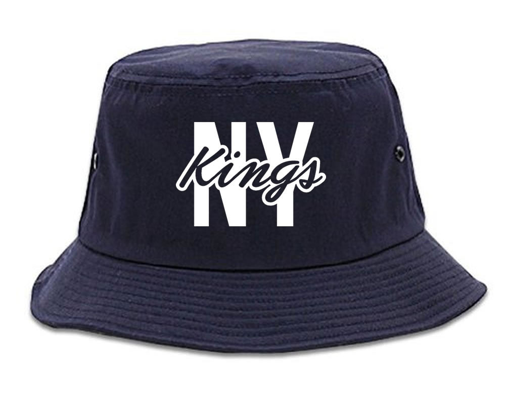 New York Blue Script Streetwear Bucket Hat by Kings Of NY