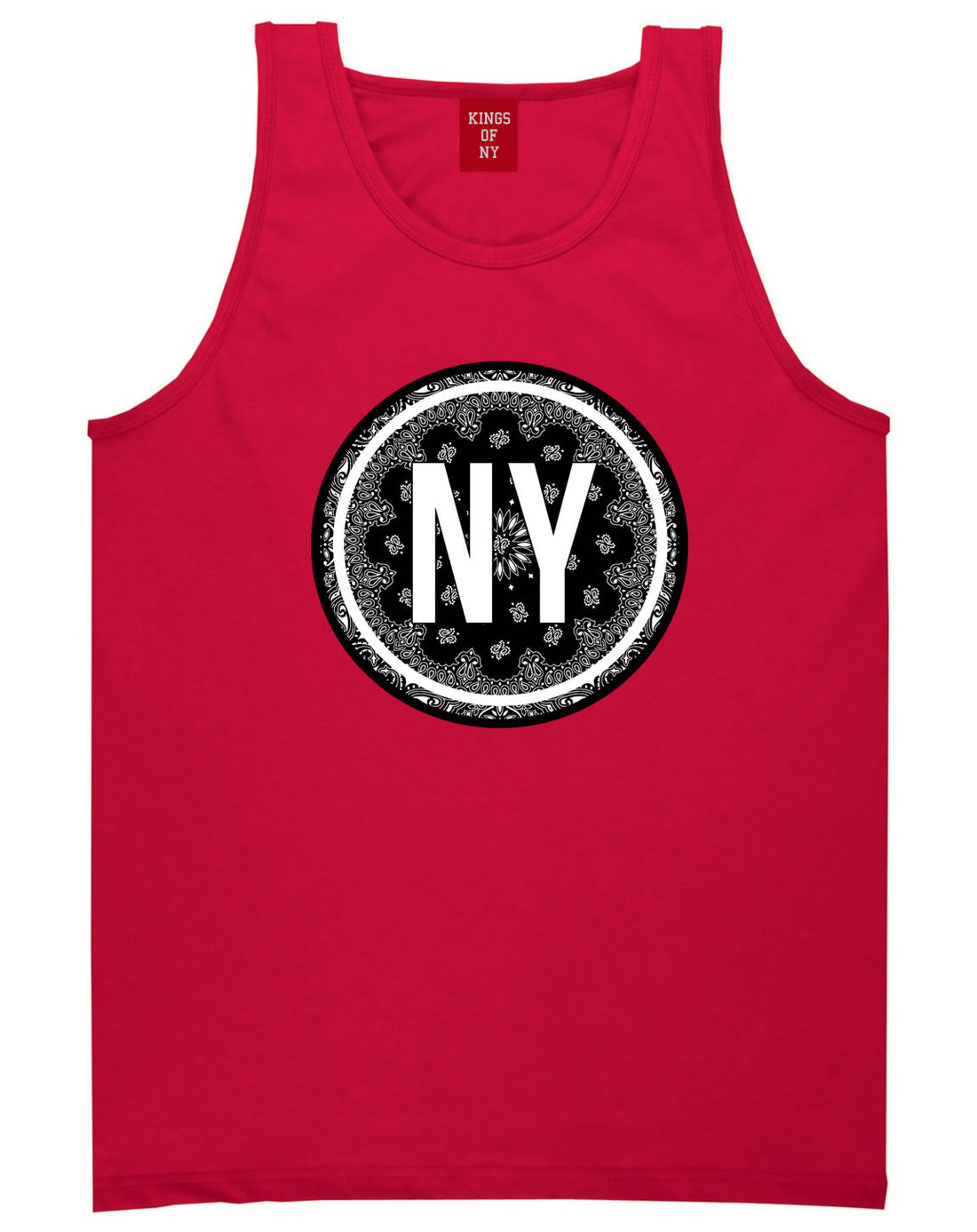 Kings Of NY New York Bandana Print NYC Tank Top in Red