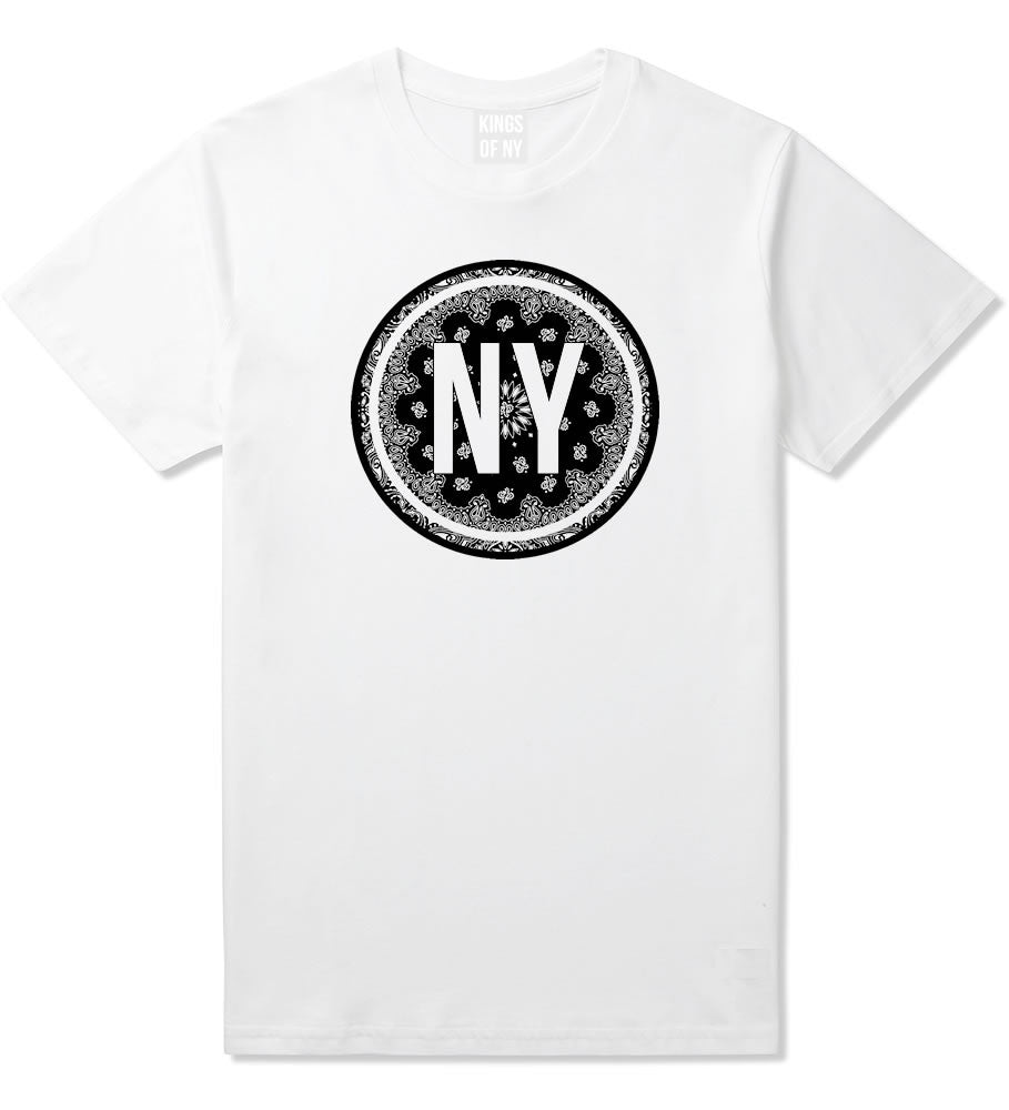 Kings Of NY New York Bandana Print NYC T-Shirt in White