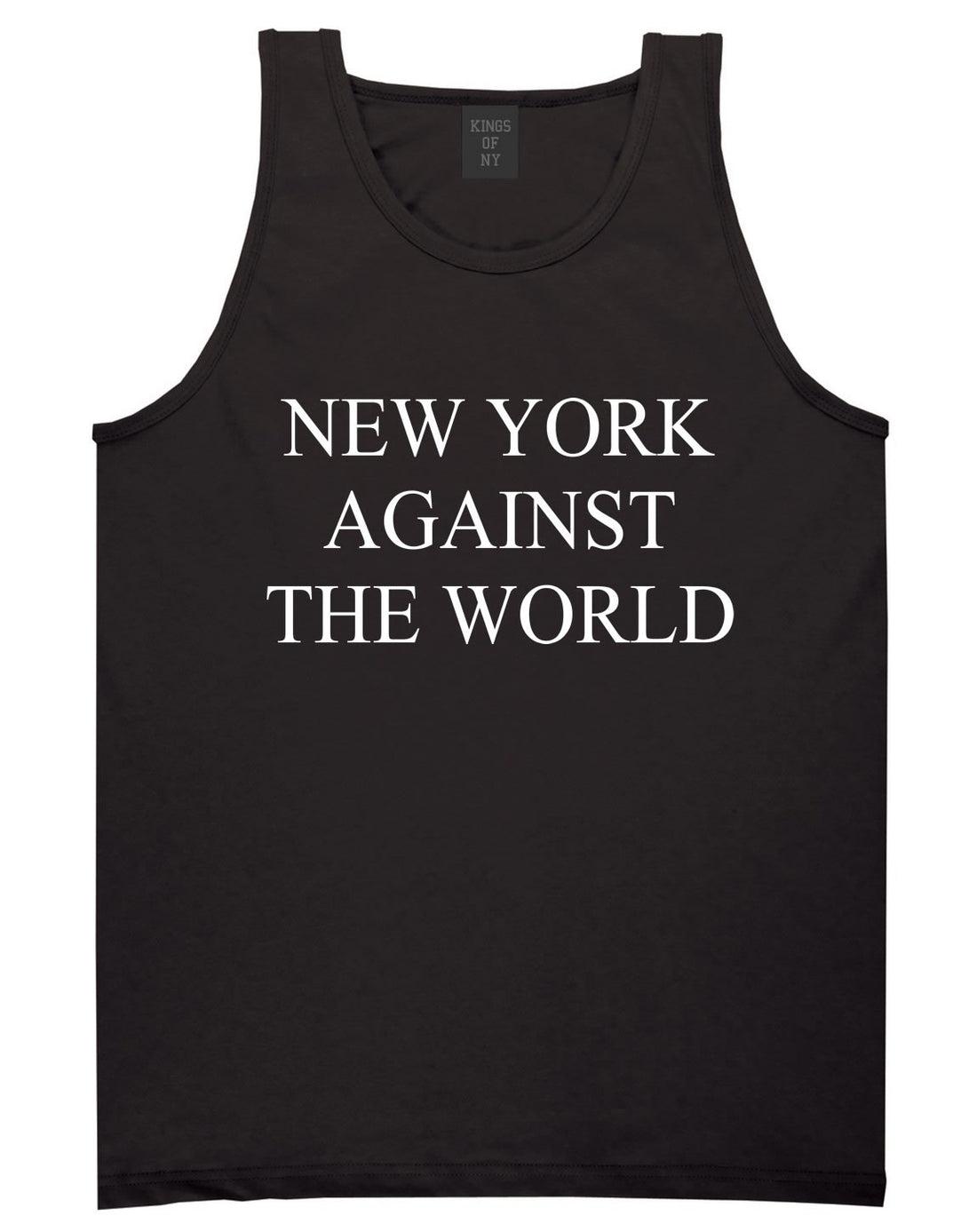 New York Against The World Tank Top in Black by Kings Of NY
