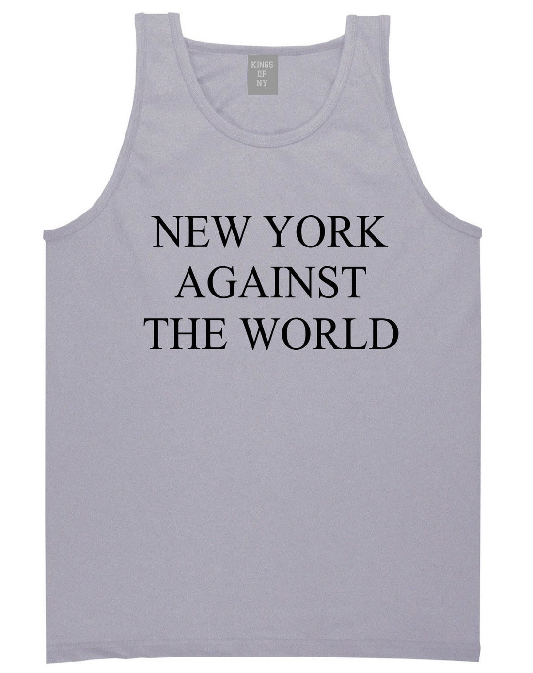 New York Against The World Tank Top in Grey by Kings Of NY