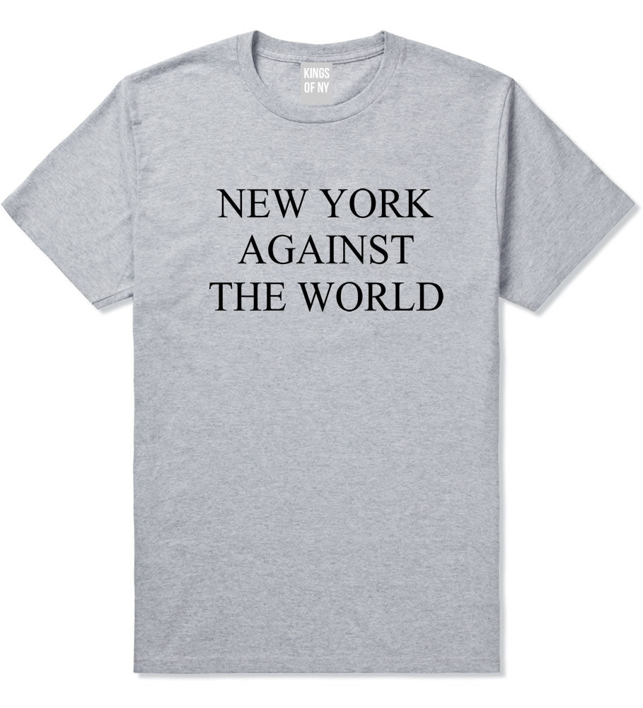 New York Against The World T-Shirt in Grey by Kings Of NY