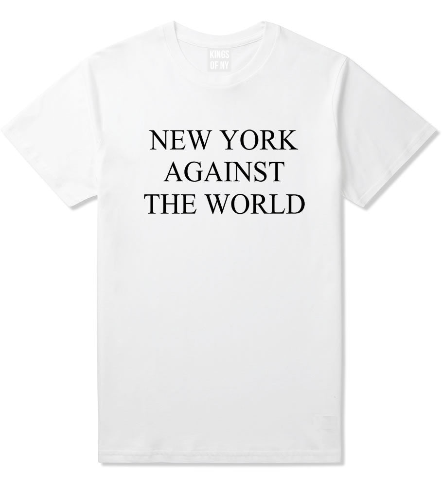 New York Against The World T-Shirt in White by Kings Of NY