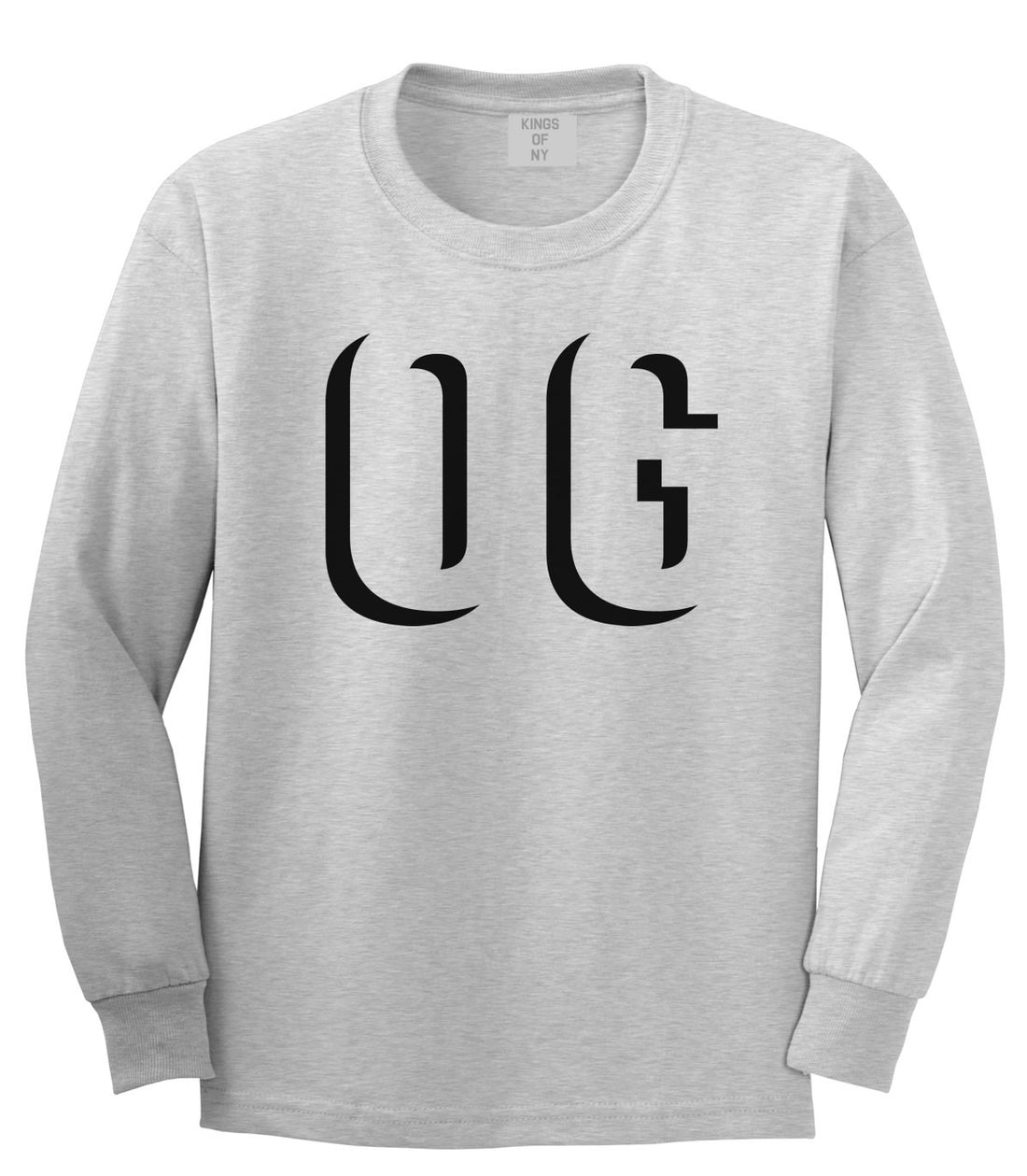 OG Shadow Originial Gangster Boys Kids Long Sleeve T-Shirt in Grey by Kings Of NY