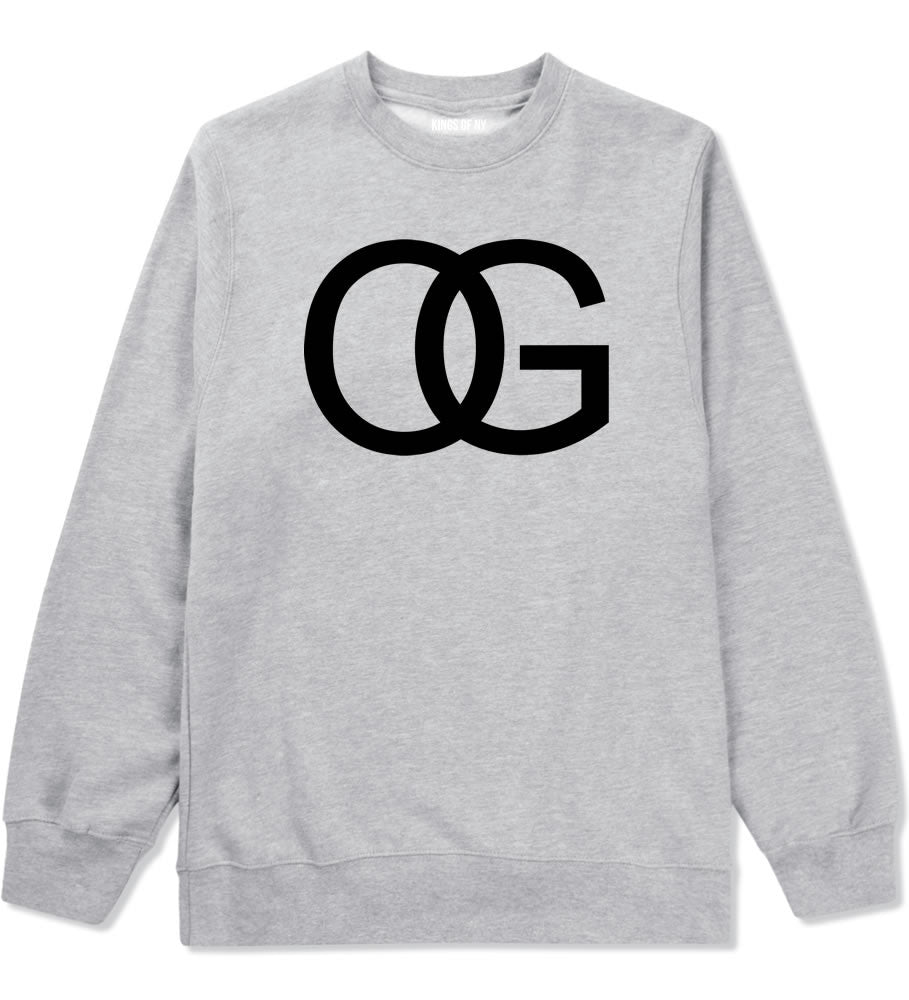 OG Original Gangsta Gangster Style Green Crewneck Sweatshirt In Grey by Kings Of NY
