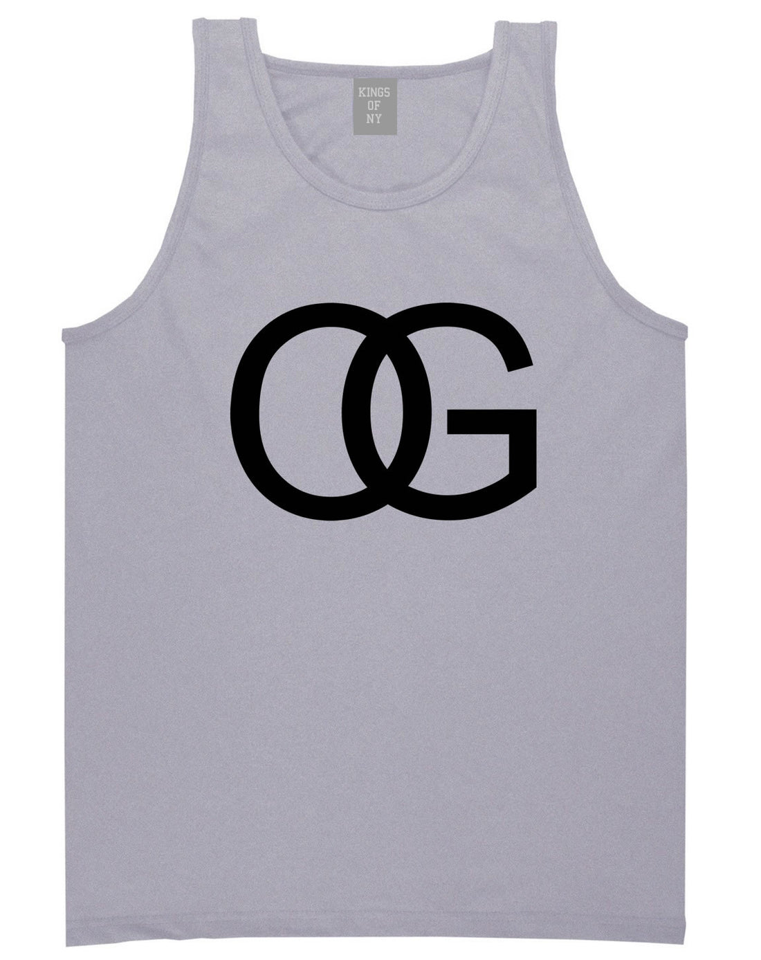 OG Original Gangsta Gangster Style Green Tank Top In Grey by Kings Of NY