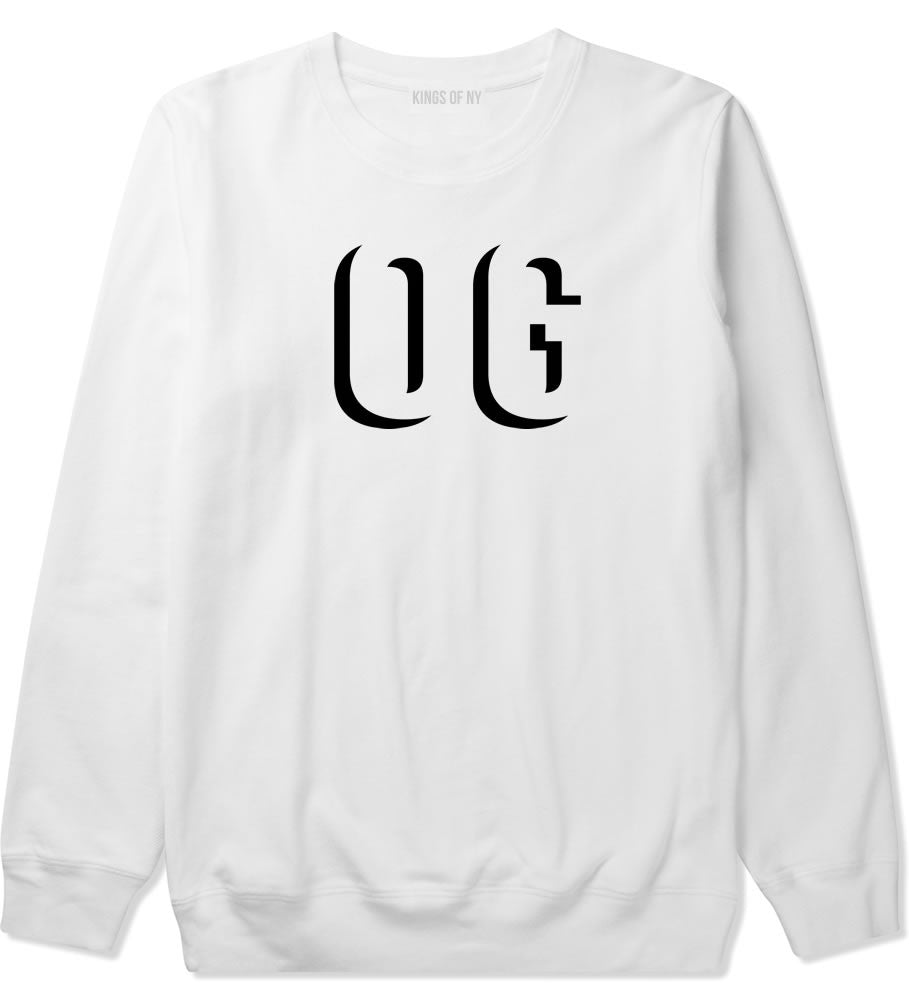OG Shadow Originial Gangster Crewneck Sweatshirt in White by Kings Of NY