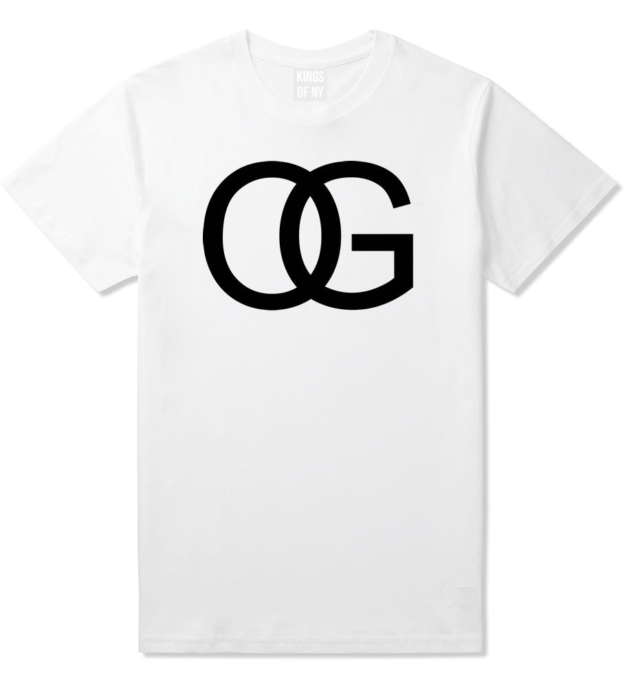 OG Original Gangsta Gangster Style Green T-Shirt In White by Kings Of NY