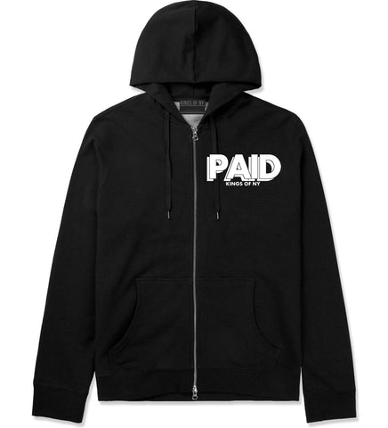 PAID Kings Of NY W15 Zip Up Hoodie in Black By Kings Of NY