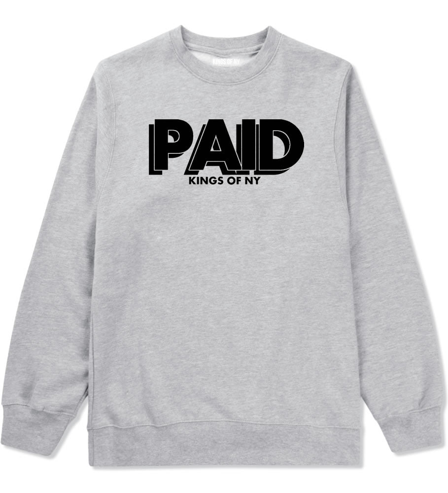 PAID Kings Of NY W15 Crewneck Sweatshirt in Grey By Kings Of NY