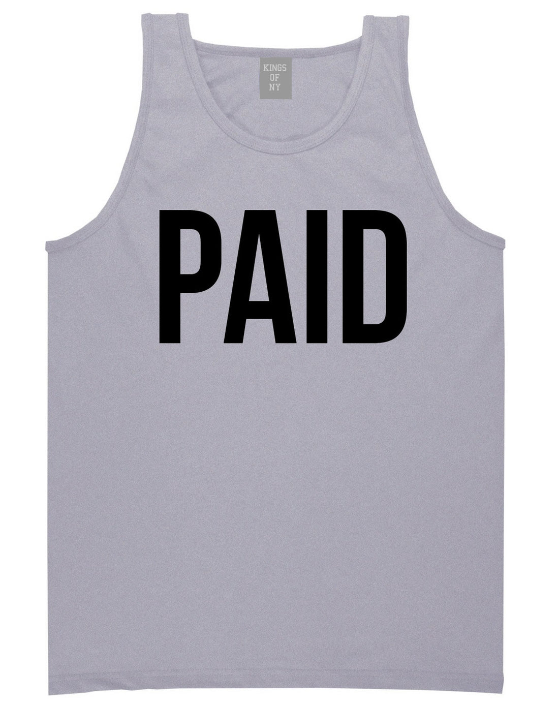 Kings Of NY Paid Tank Top in Grey