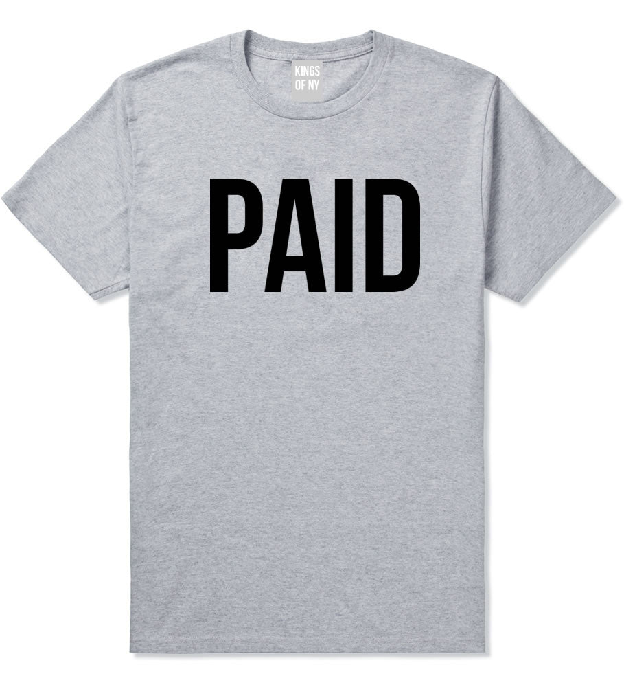 Kings Of NY Paid T-Shirt in Grey
