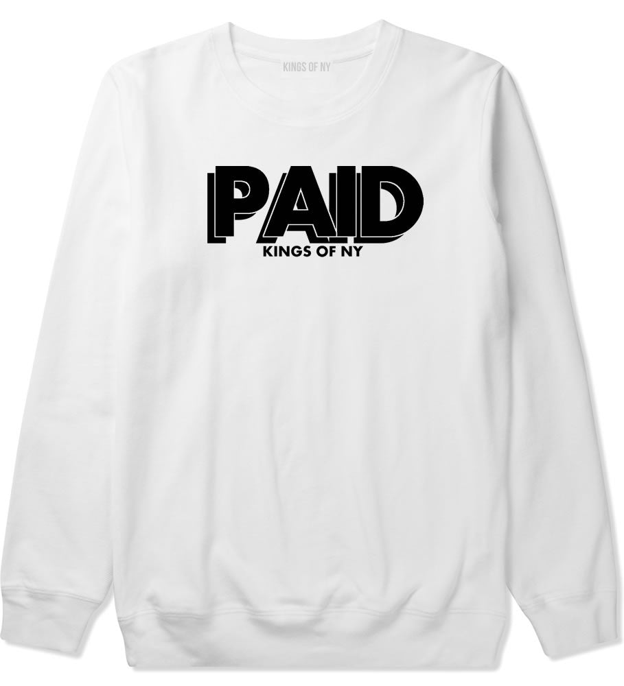 PAID Kings Of NY W15 Crewneck Sweatshirt in White By Kings Of NY
