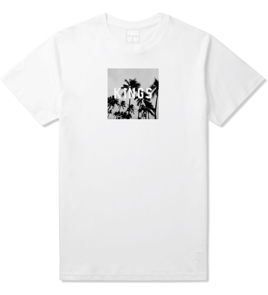 Kings Palm Trees Logo T-Shirt in White By Kings Of NY