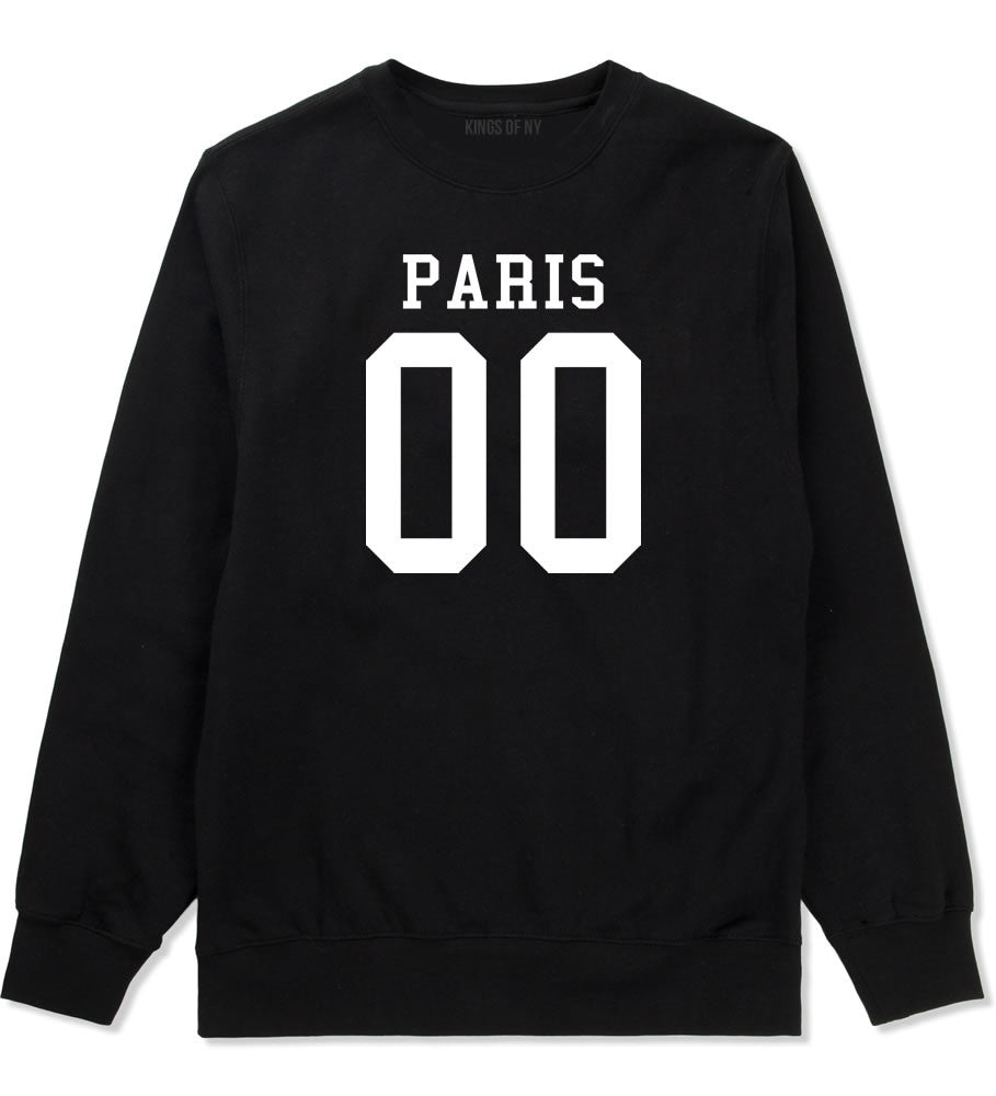 Paris Team 00 Jersey Crewneck Sweatshirt in Black By Kings Of NY