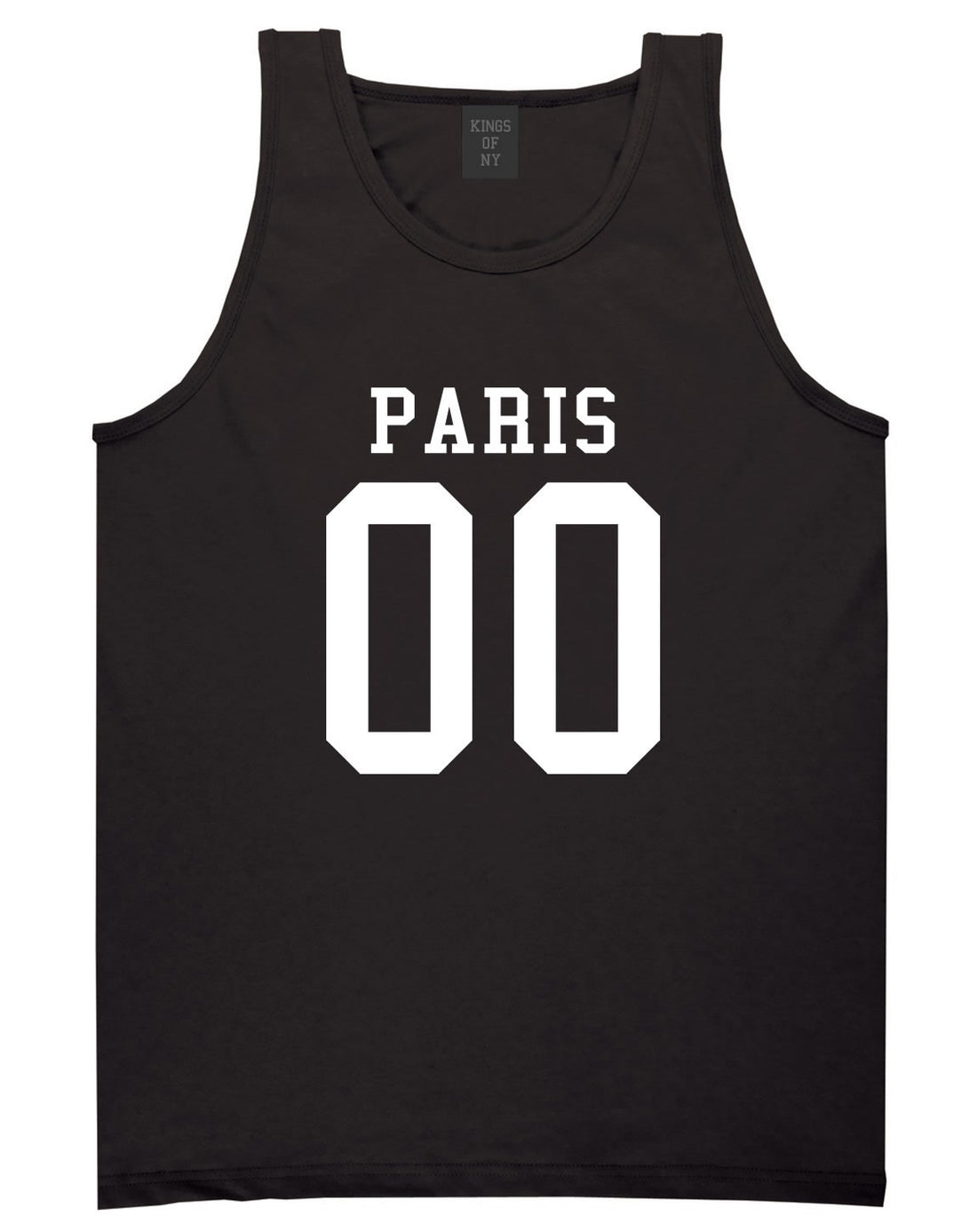 Paris Team 00 Jersey Tank Top in Black By Kings Of NY