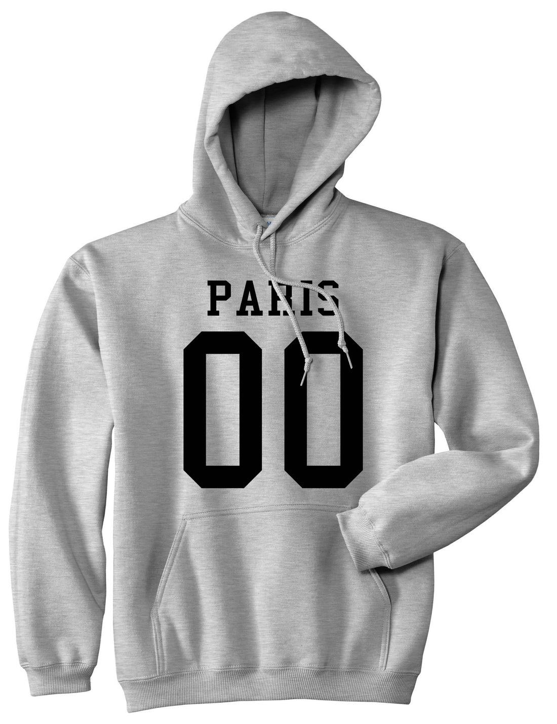 Paris Team 00 Jersey Boys Kids Pullover Hoodie Hoody in Grey By Kings Of NY