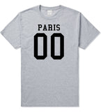 Paris Team 00 Jersey Boys Kids T-Shirt in Grey By Kings Of NY