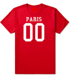 Paris Team 00 Jersey T-Shirt in Red By Kings Of NY